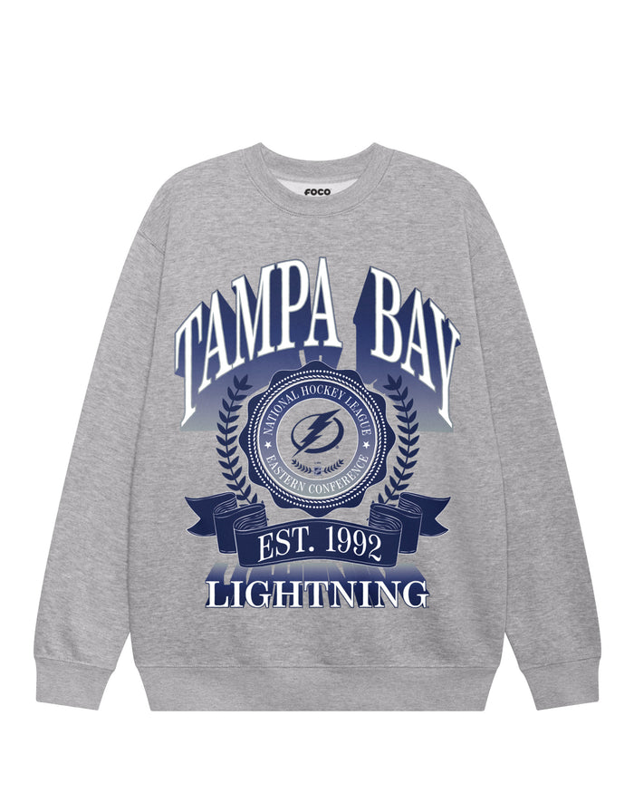 Tampa Bay Lightning Banner Crest Crew Neck Sweatshirt