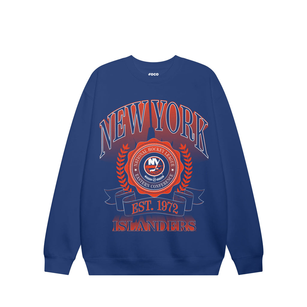 New York Islanders Banner Crest Crew Neck Sweatshirt