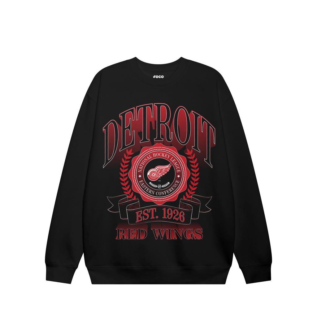 Detroit Red Wings Banner Crest Crew Neck Sweatshirt