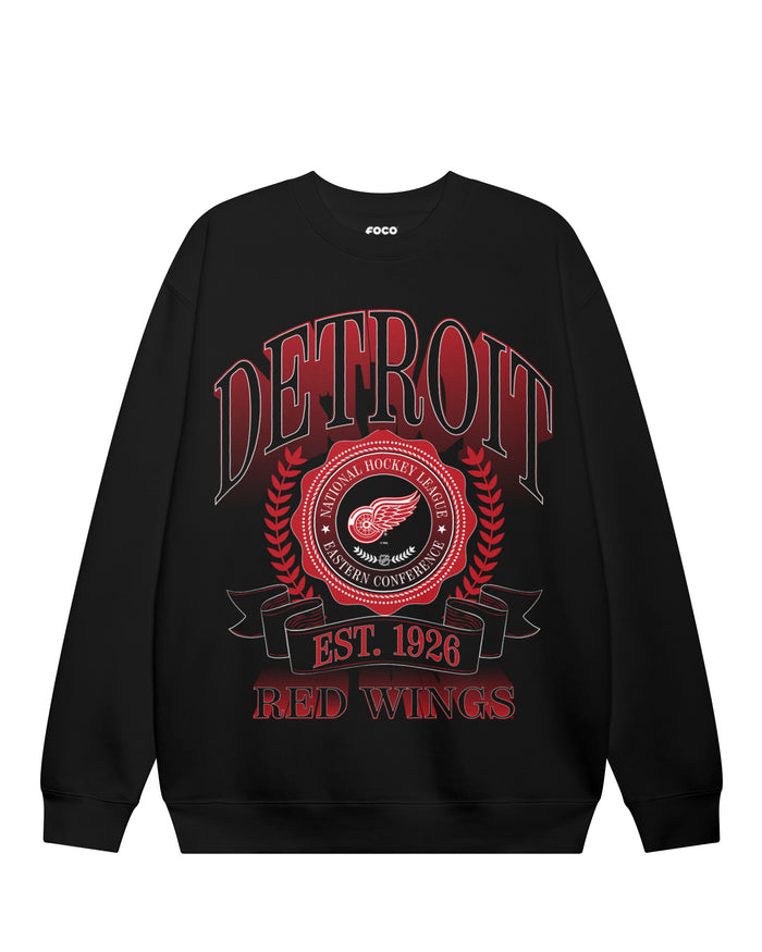 Detroit Red Wings Banner Crest Crew Neck Sweatshirt