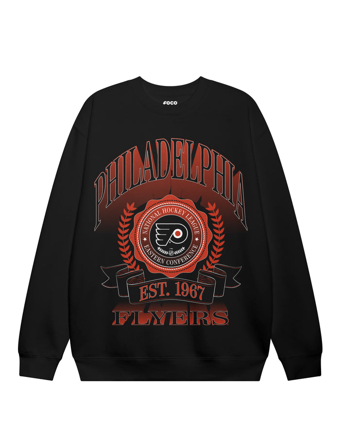 Philadelphia Flyers Banner Crest Crew Neck Sweatshirt