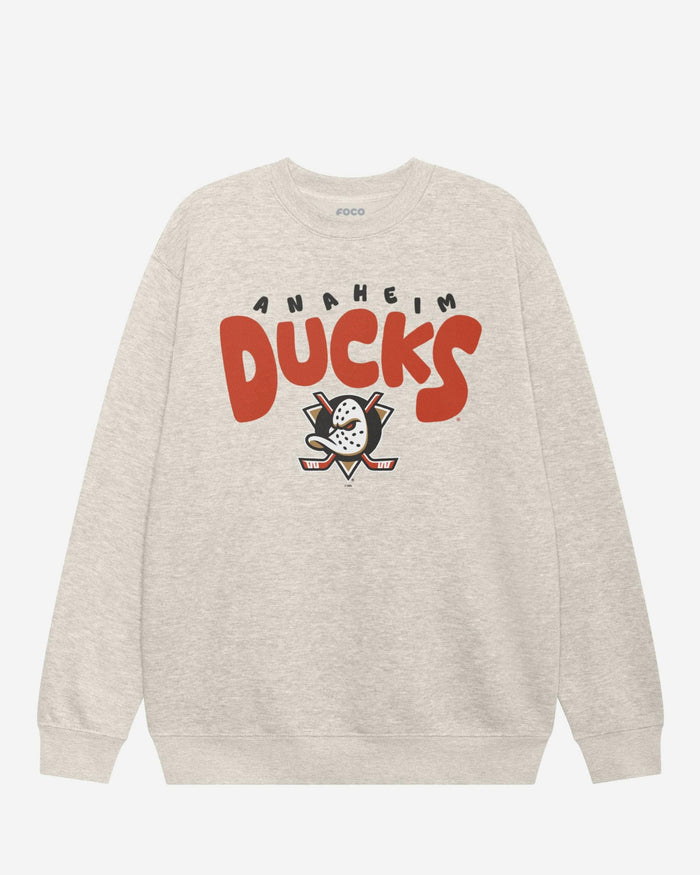 Anaheim Ducks Bubble Crew Neck Sweatshirt FOCO S - FOCO.com