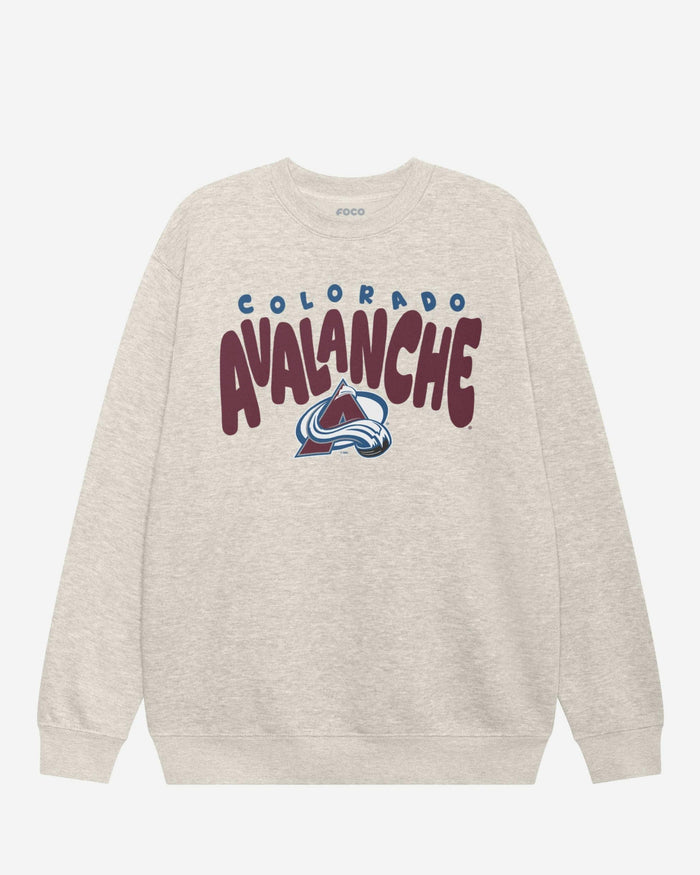 Colorado Avalanche Bubble Crew Neck Sweatshirt FOCO S - FOCO.com