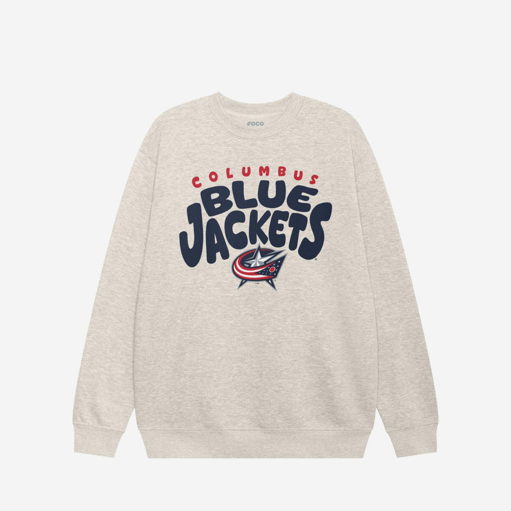 Columbus Blue Jackets Bubble Crew Neck Sweatshirt FOCO S - FOCO.com