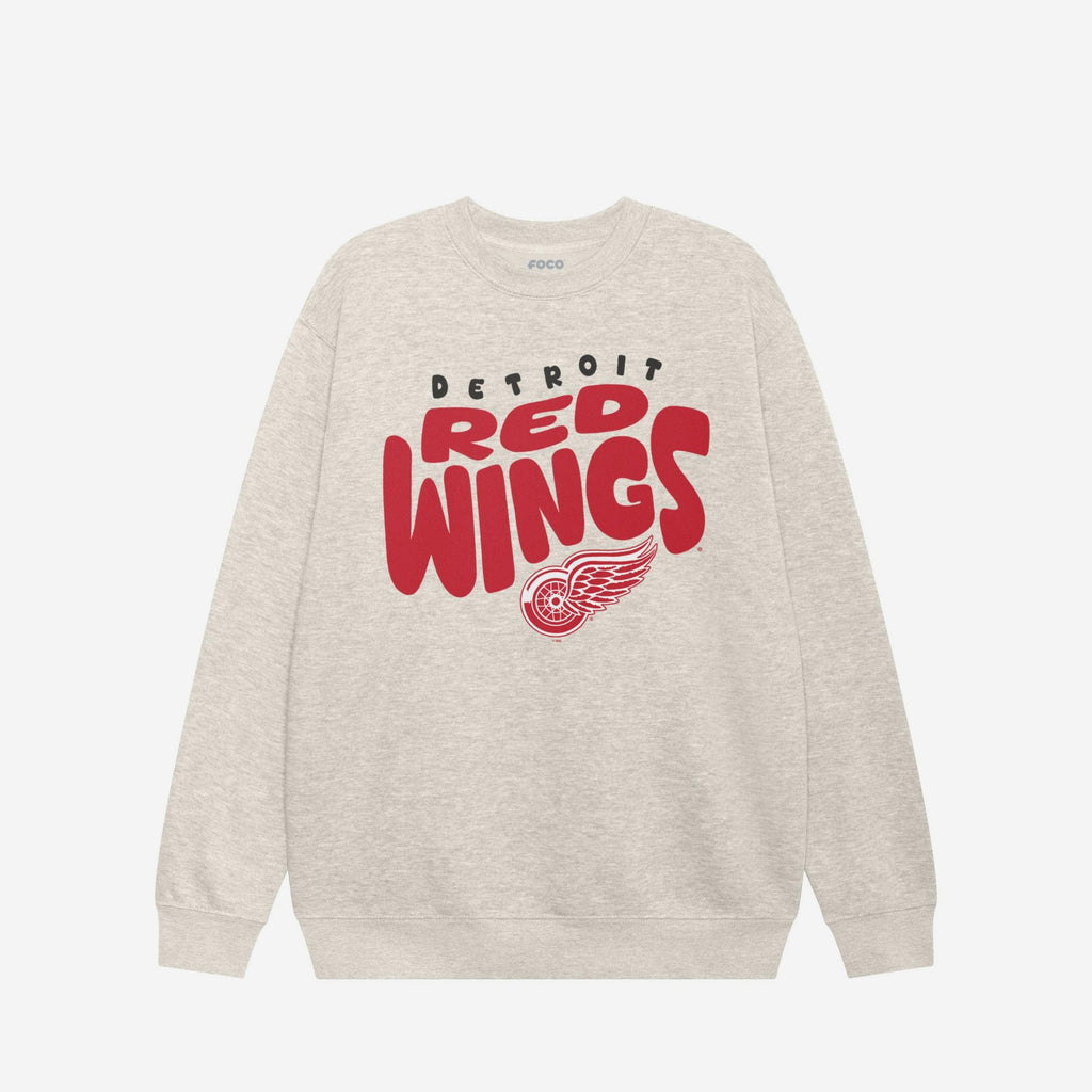 Detroit Red Wings Bubble Crew Neck Sweatshirt FOCO S - FOCO.com