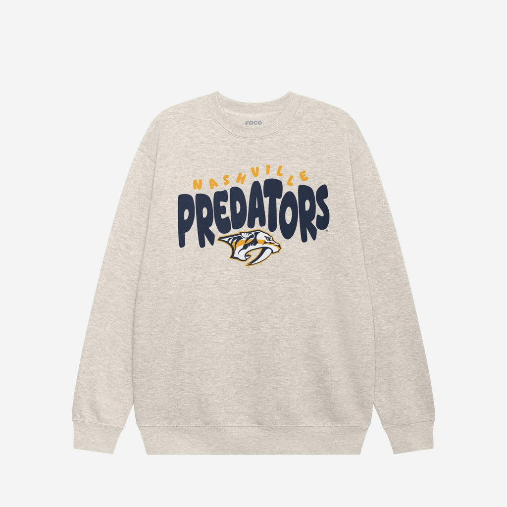Nashville Predators Bubble Crew Neck Sweatshirt FOCO S - FOCO.com