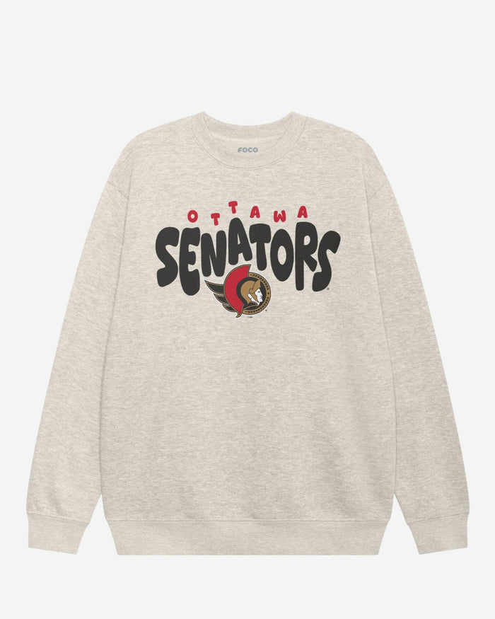 Ottawa Senators Bubble Crew Neck Sweatshirt FOCO S - FOCO.com
