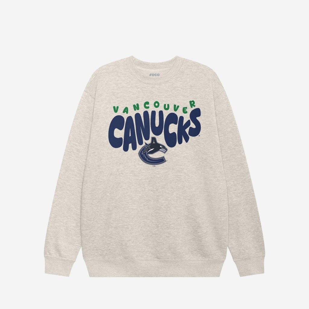 Vancouver Canucks Bubble Crew Neck Sweatshirt FOCO S - FOCO.com