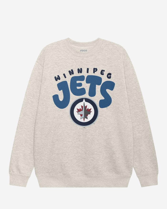 Winnipeg Jets Bubble Crew Neck Sweatshirt FOCO S - FOCO.com