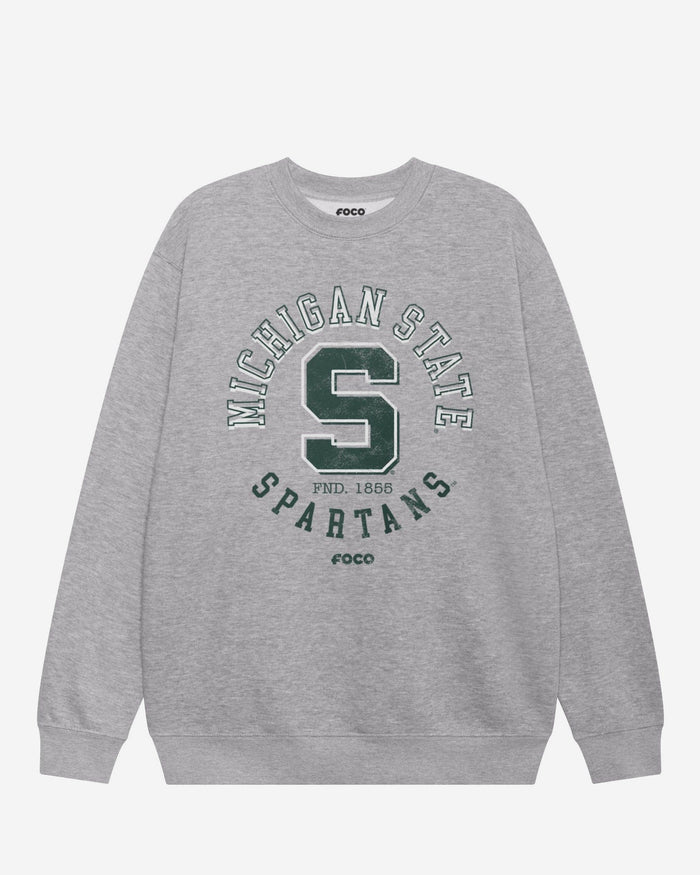 Michigan State Spartans Circle Vintage Crew Neck Sweatshirt FOCO S - FOCO.com