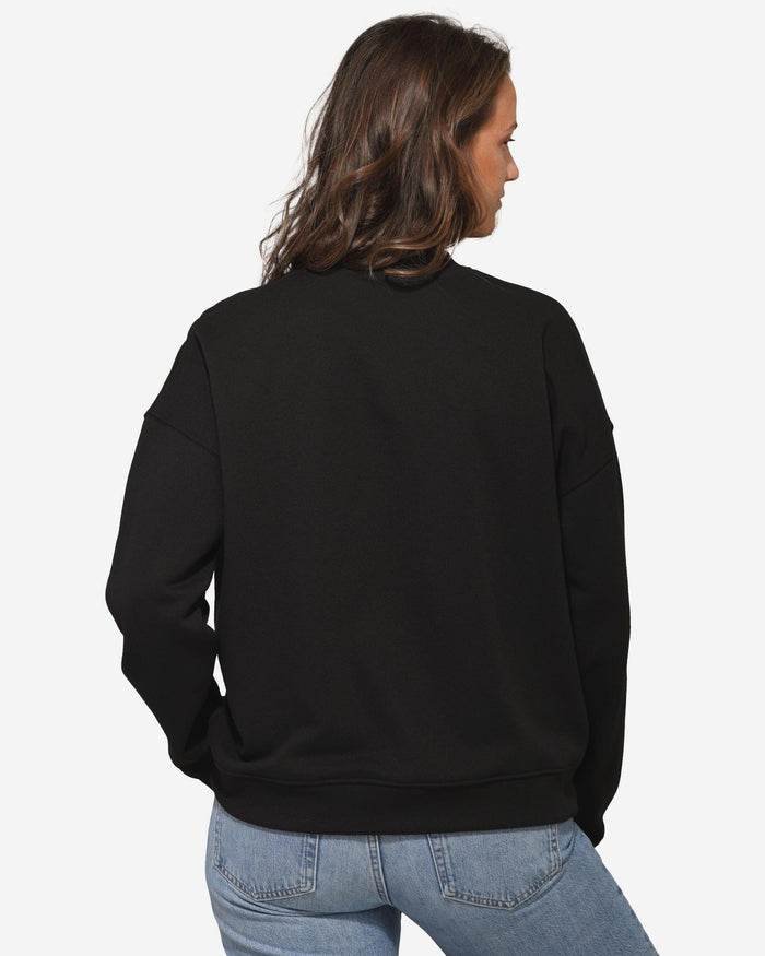 Cincinnati Bengals Womens Rhinestone Logo Oversized Crew Neck Sweatshirt FOCO S - FOCO.com