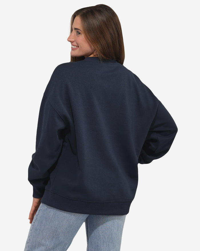 Dallas Cowboys Womens Rhinestone Logo Oversized Holiday Crew Neck Sweatshirt FOCO S - FOCO.com