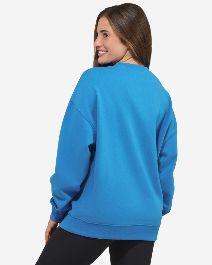 Detroit Lions Womens Rhinestone Logo Oversized Holiday Crew Neck Sweatshirt FOCO S - FOCO.com