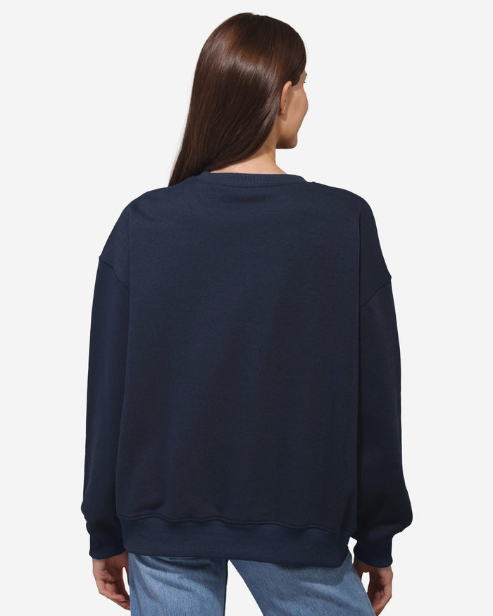 Tennessee Titans Womens Rhinestone Logo Oversized Crew Neck Sweatshirt FOCO S - FOCO.com