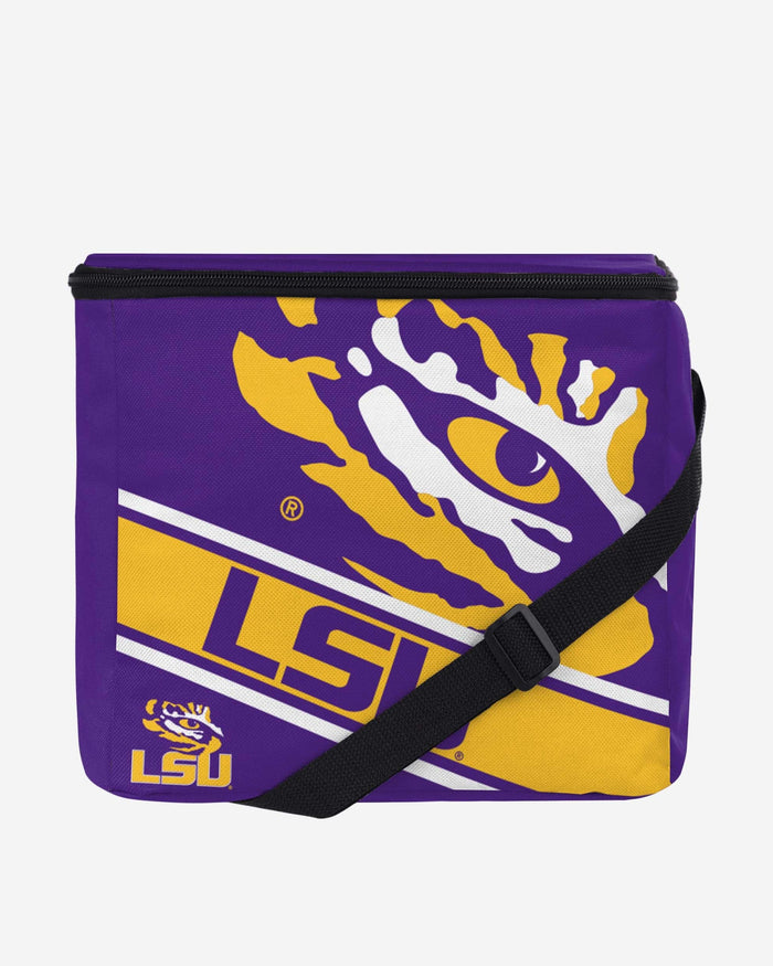 LSU Tigers Big Logo Stripe 12 Pack Cooler FOCO - FOCO.com