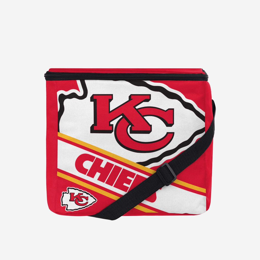 Kansas City Chiefs Big Logo Stripe 12 Pack Cooler FOCO - FOCO.com