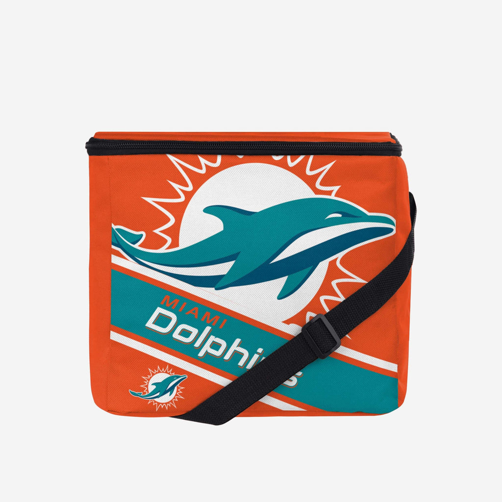 Miami Dolphins Big Logo Stripe 12 Pack Cooler FOCO - FOCO.com