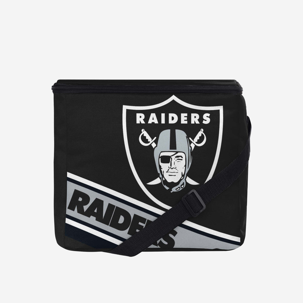 Las Vegas Raiders Big Logo Stripe 12 Pack Cooler FOCO - FOCO.com