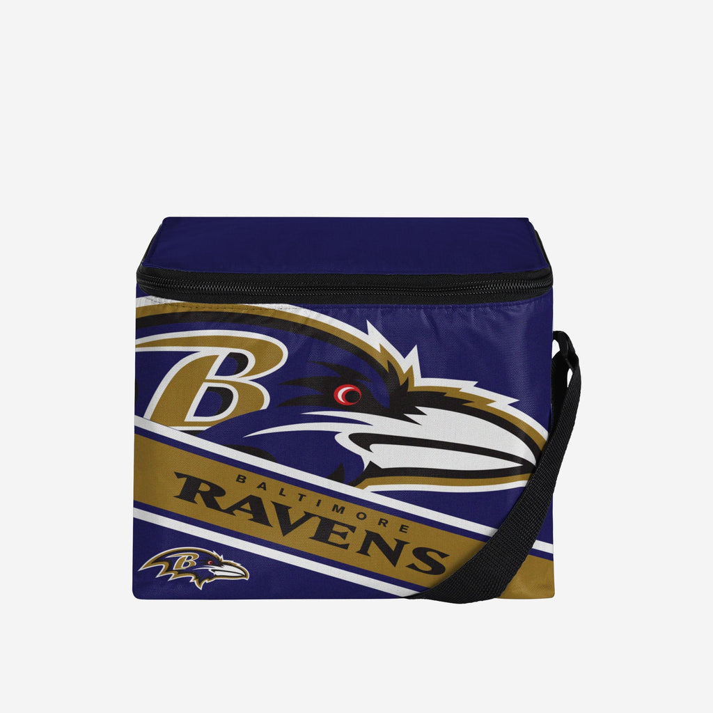 Baltimore Ravens Big Logo Stripe 6 Pack Cooler FOCO - FOCO.com