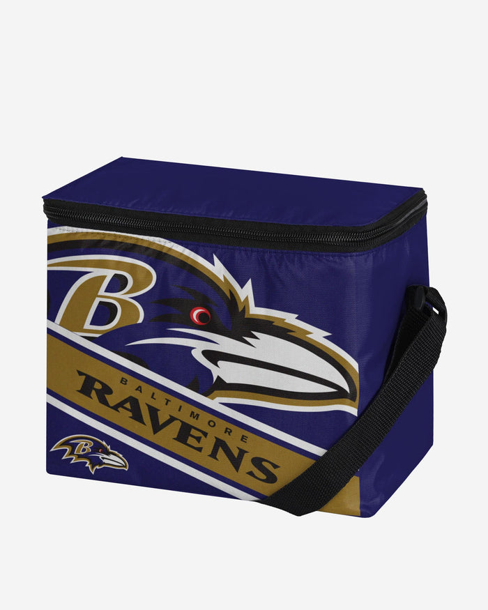 Baltimore Ravens Big Logo Stripe 6 Pack Cooler FOCO - FOCO.com