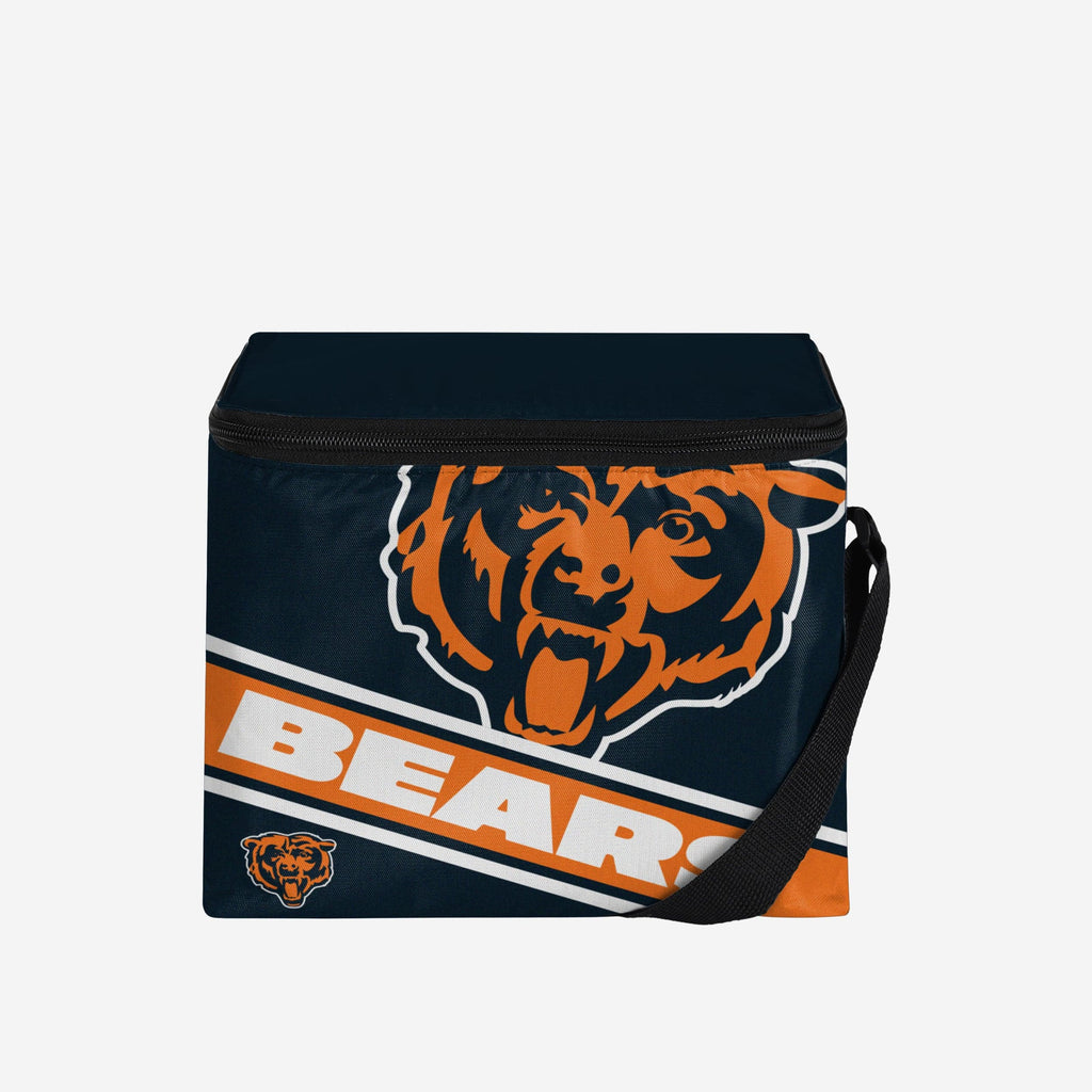 Chicago Bears Big Logo Stripe 6 Pack Cooler FOCO - FOCO.com