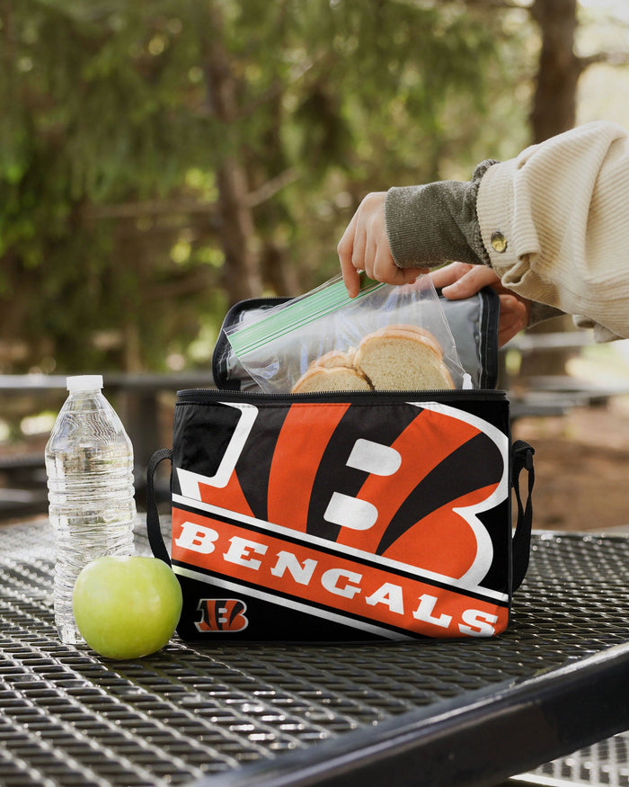 Cincinnati Bengals Big Logo Stripe 6 Pack Cooler FOCO - FOCO.com