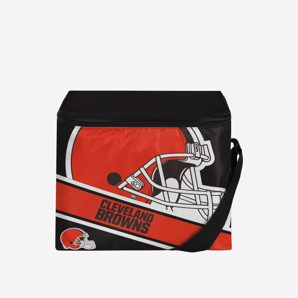 Cleveland Browns Big Logo Stripe 6 Pack Cooler FOCO - FOCO.com