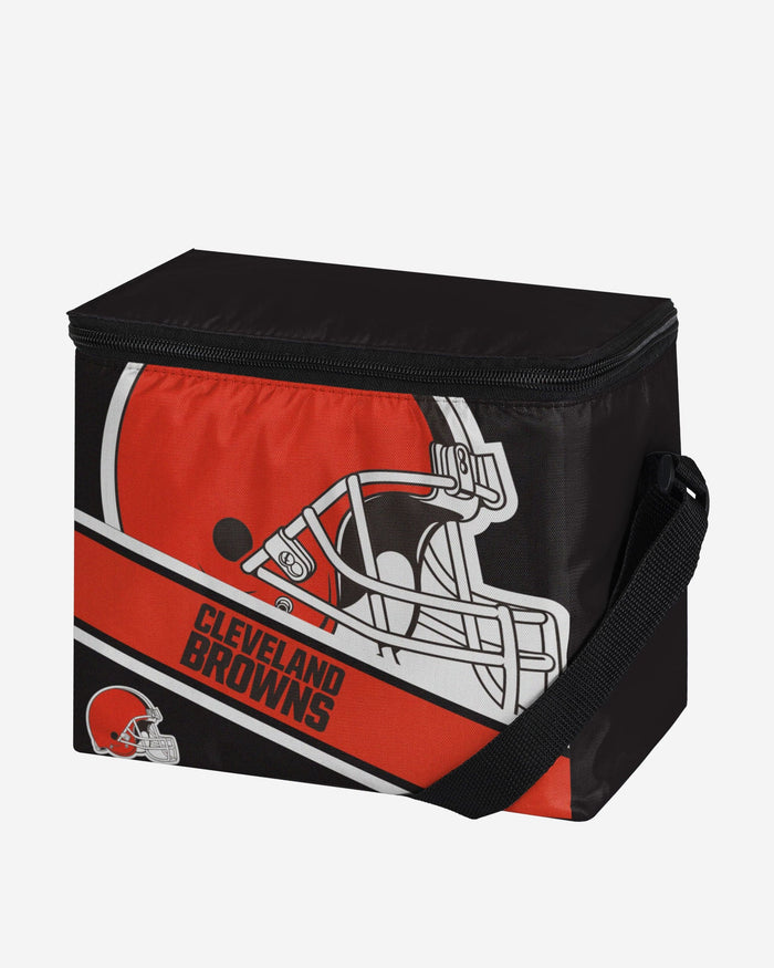 Cleveland Browns Big Logo Stripe 6 Pack Cooler FOCO - FOCO.com