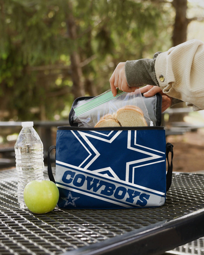 Dallas Cowboys Big Logo Stripe 6 Pack Cooler FOCO - FOCO.com