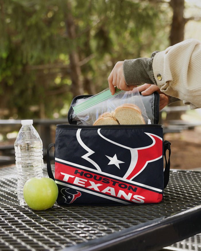 Houston Texans Big Logo Stripe 6 Pack Cooler FOCO - FOCO.com