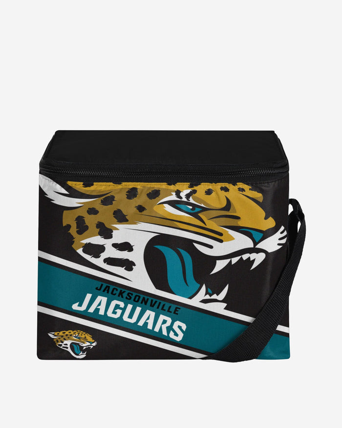 Jacksonville Jaguars Big Logo Stripe 6 Pack Cooler FOCO - FOCO.com