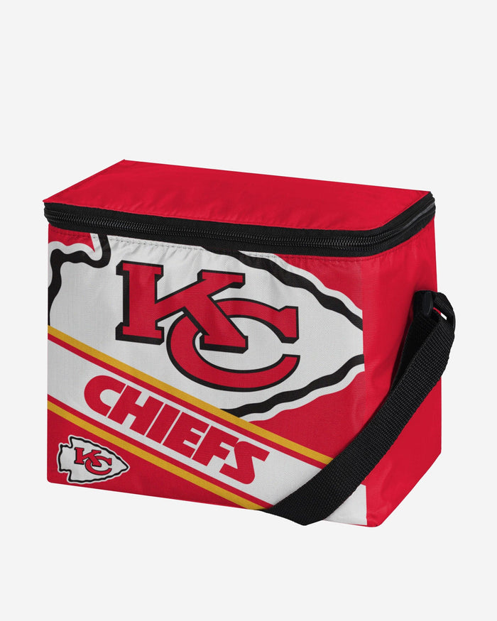 Kansas City Chiefs Big Logo Stripe 6 Pack Cooler FOCO - FOCO.com