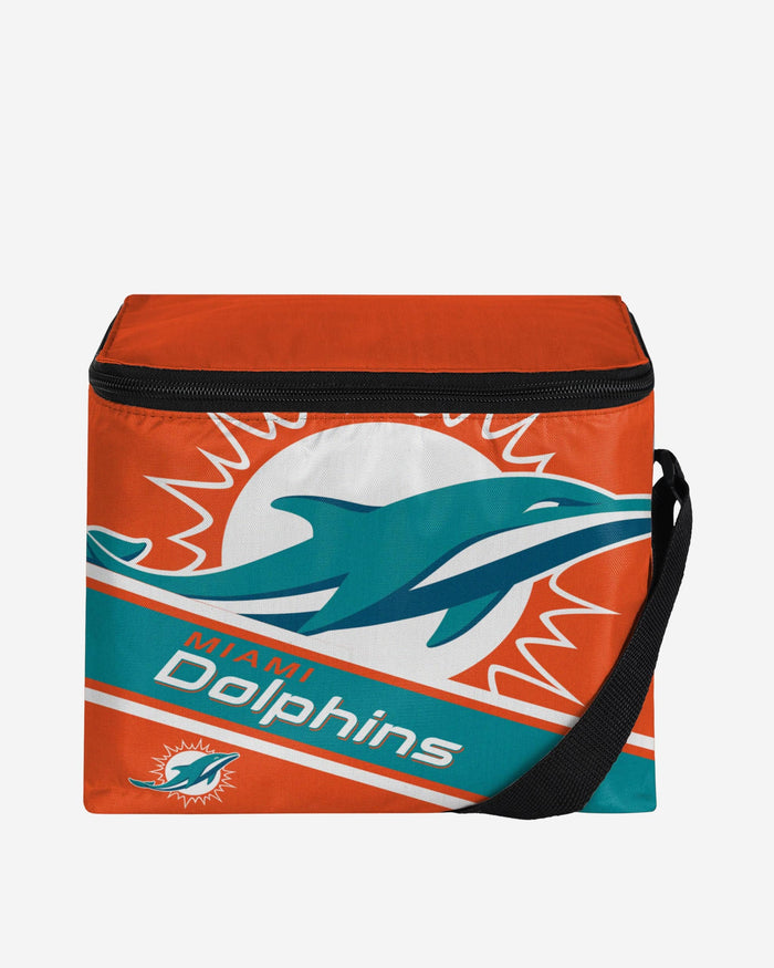 Miami Dolphins Big Logo Stripe 6 Pack Cooler FOCO - FOCO.com