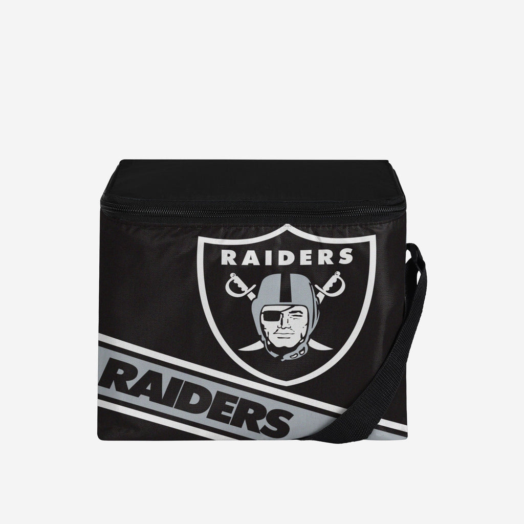 Las Vegas Raiders Big Logo Stripe 6 Pack Cooler FOCO - FOCO.com