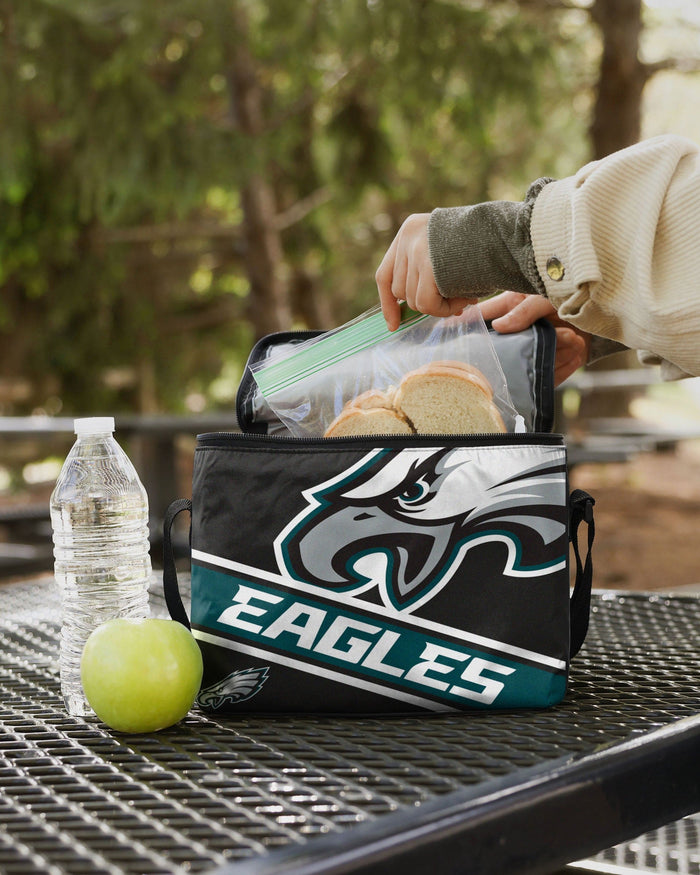 Philadelphia Eagles Big Logo Stripe 6 Pack Cooler FOCO - FOCO.com