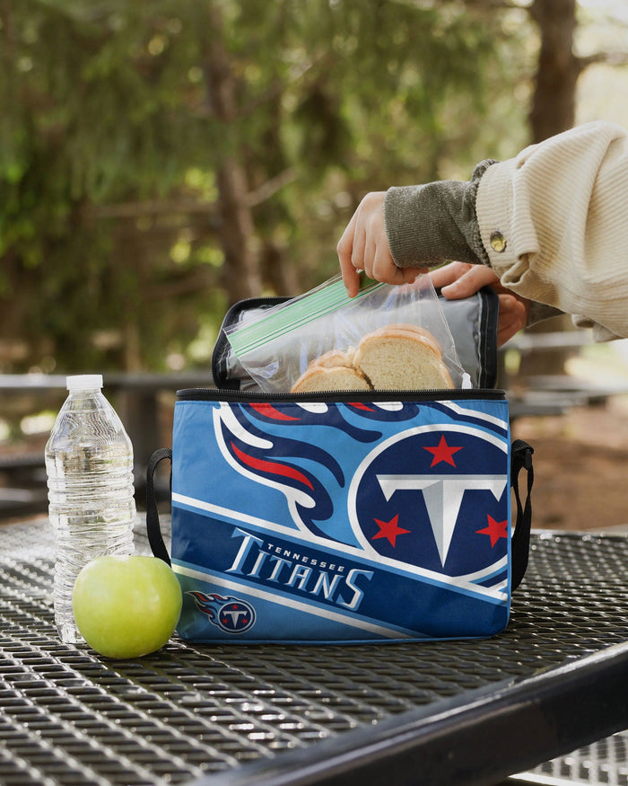 Tennessee Titans Big Logo Stripe 6 Pack Cooler FOCO - FOCO.com