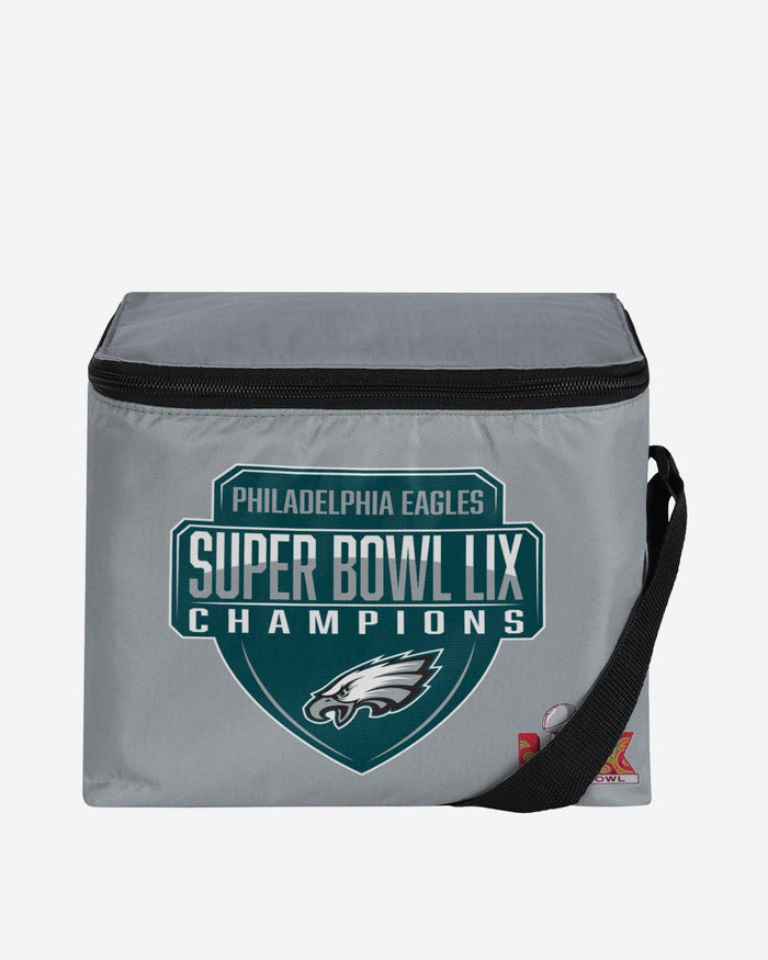 Philadelphia Eagles Super Bowl LIX Champions Big Logo Stripe 6 Pack Cooler FOCO - FOCO.com