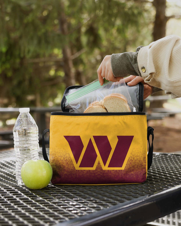 Washington Commanders Exclusive Big Logo Stripe 6 Pack Cooler FOCO - FOCO.com