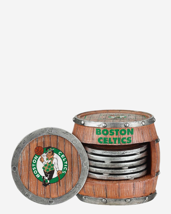 Boston Celtics 5 Pack Barrel Coaster Set FOCO - FOCO.com