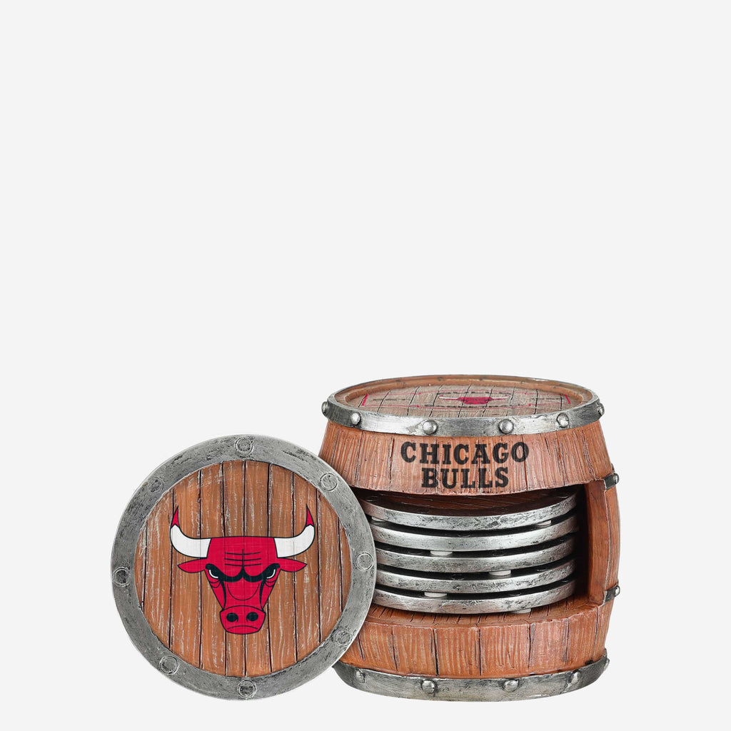 Chicago Bulls 5 Pack Barrel Coaster Set FOCO - FOCO.com