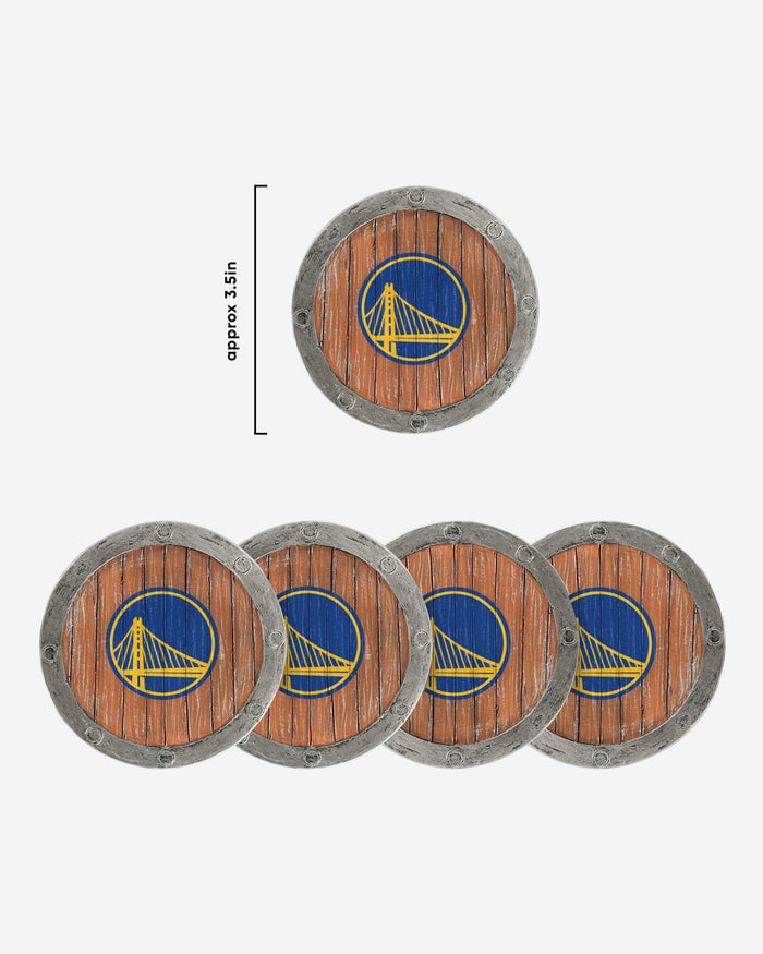 Golden State Warriors 5 Pack Barrel Coaster Set FOCO - FOCO.com
