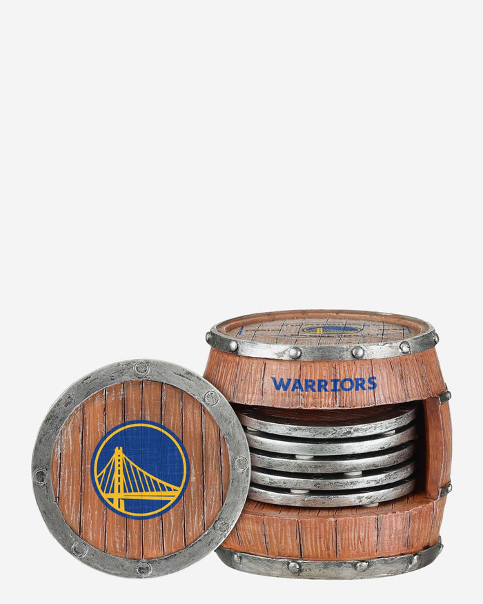 Golden State Warriors 5 Pack Barrel Coaster Set FOCO - FOCO.com