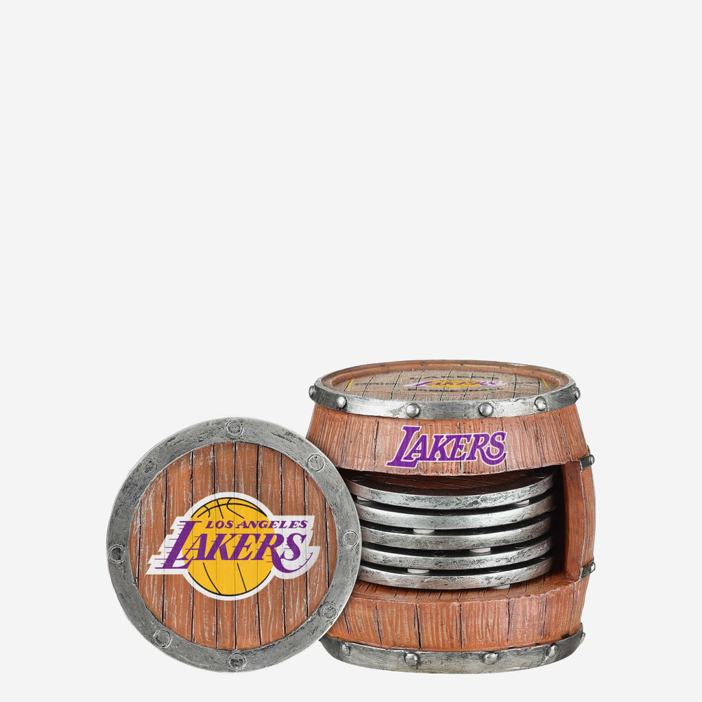 Los Angeles Lakers 5 Pack Barrel Coaster Set FOCO - FOCO.com