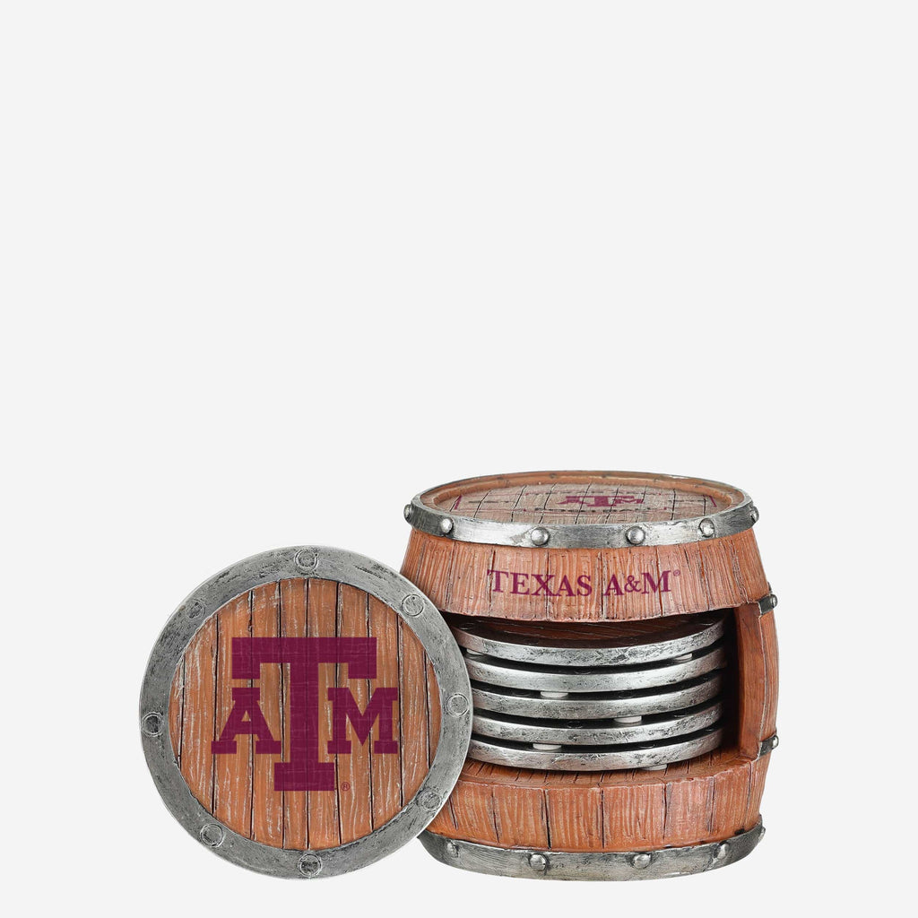 Texas A&M Aggies 5 Pack Barrel Coaster Set FOCO - FOCO.com