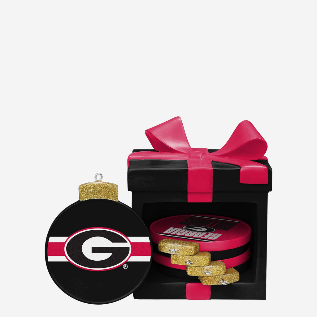 Georgia Bulldogs Holiday 5 Pack Coaster Set FOCO - FOCO.com