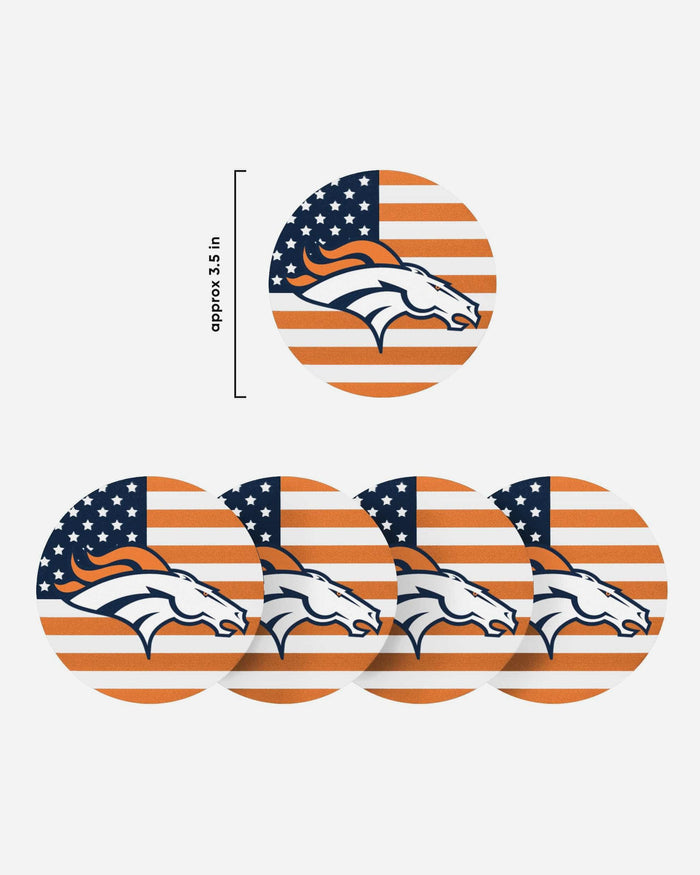 Denver Broncos Americana Resin Coaster Set FOCO - FOCO.com