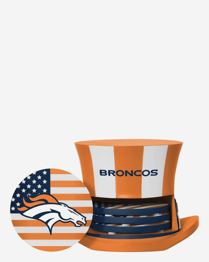 Denver Broncos Americana Resin Coaster Set FOCO - FOCO.com