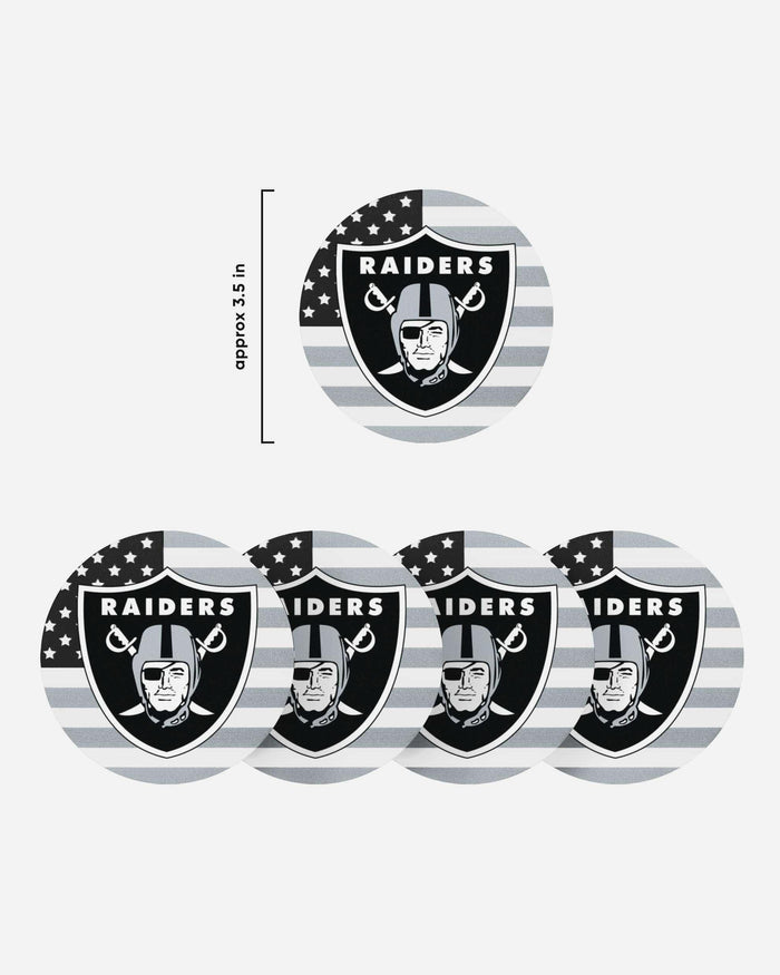 Las Vegas Raiders Americana Resin Coaster Set FOCO - FOCO.com