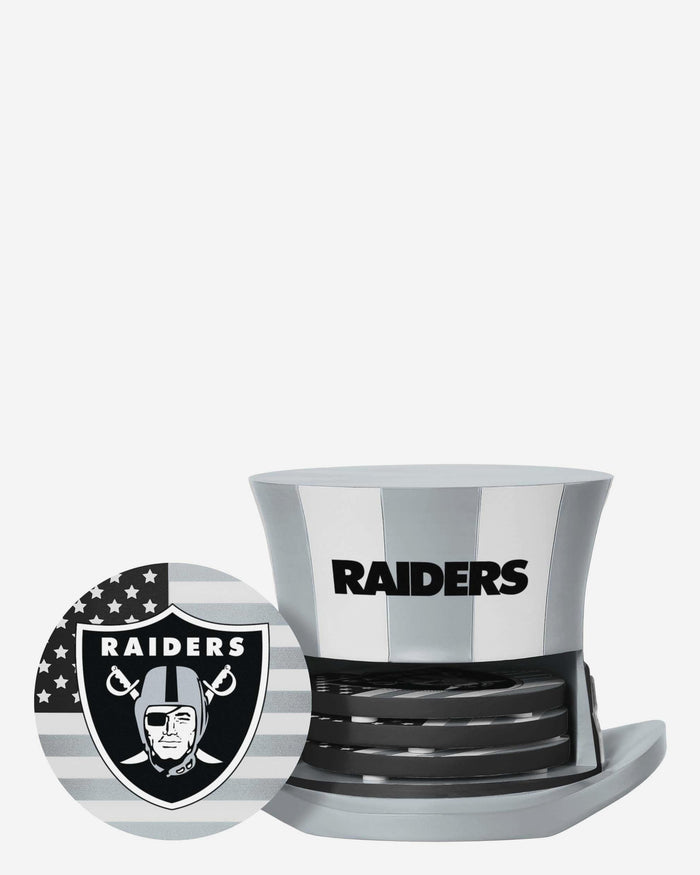 Las Vegas Raiders Americana Resin Coaster Set FOCO - FOCO.com