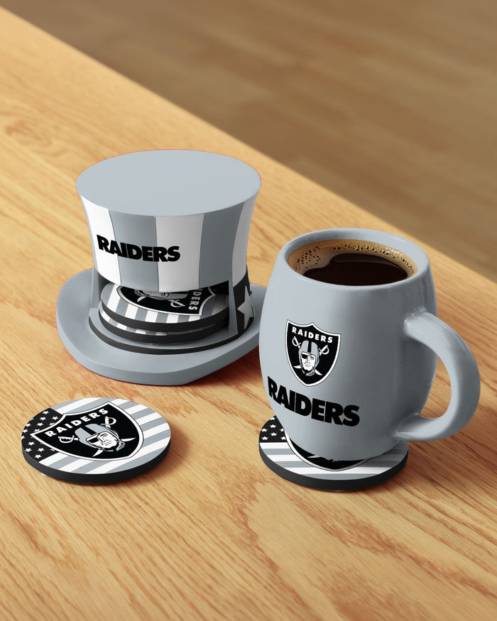 Las Vegas Raiders Americana Resin Coaster Set FOCO - FOCO.com